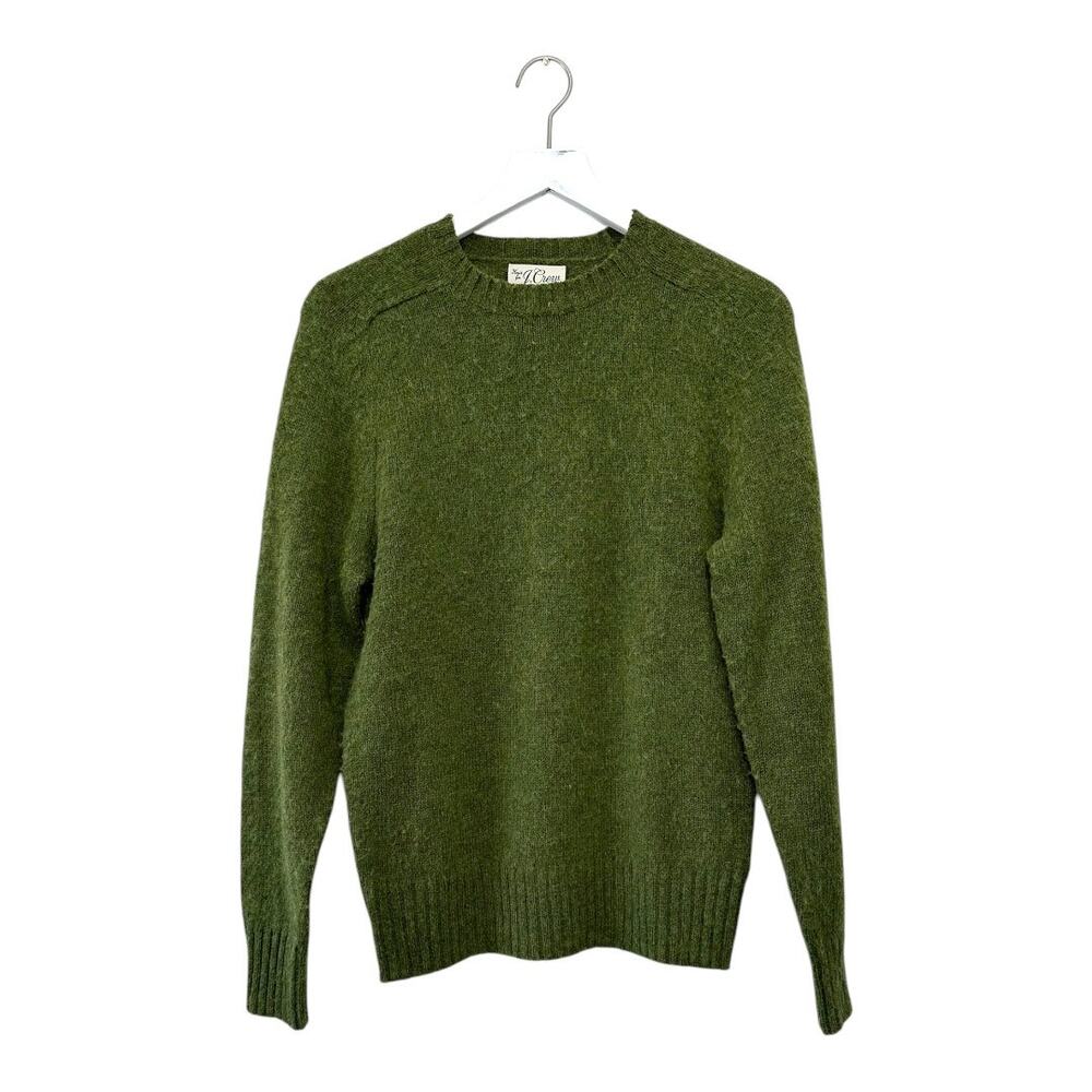 J.Crew 100% Wool Crewneck Sweater Olive Green Size Small